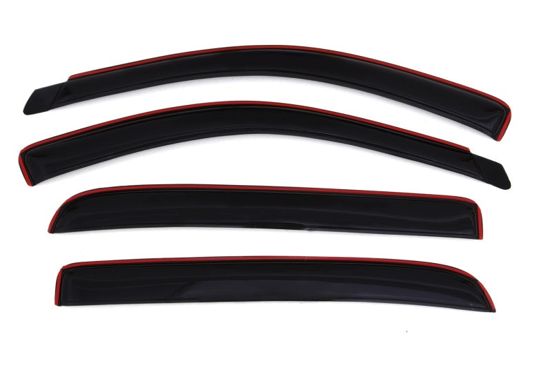 AVS Ventvisor In-Channel Front & Rear Window Deflectors 4pc for 2006-2008 Dodge RAM 1500 Mega Cab - Smoke