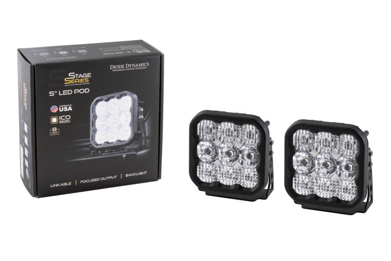 Diode Dynamics SS5 LED Pod Sport - White Combo (Pair) - DD6769P - view 5