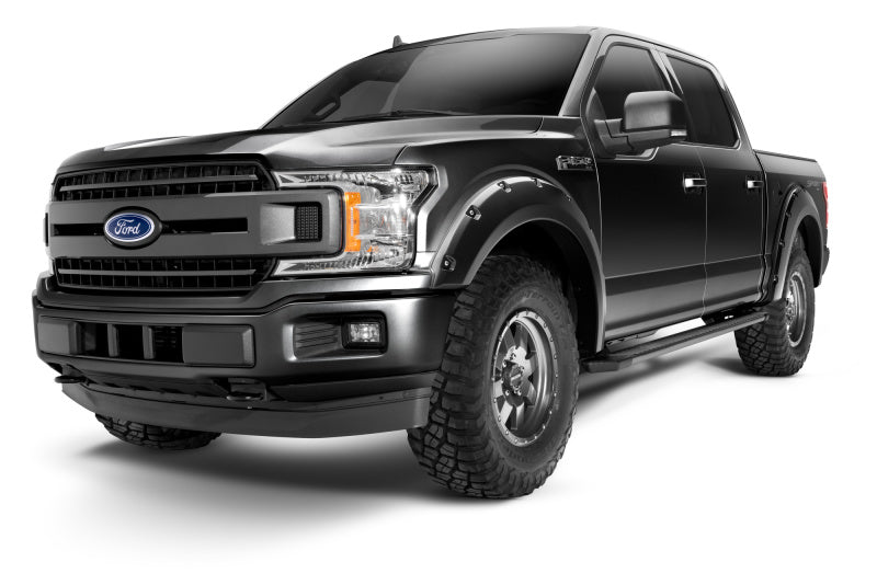 Bushwacker Pocket Style Flares 4pc for 2018-2020 Ford F-150 (Excl Models w/Tech Pkg) - Agate Black Met