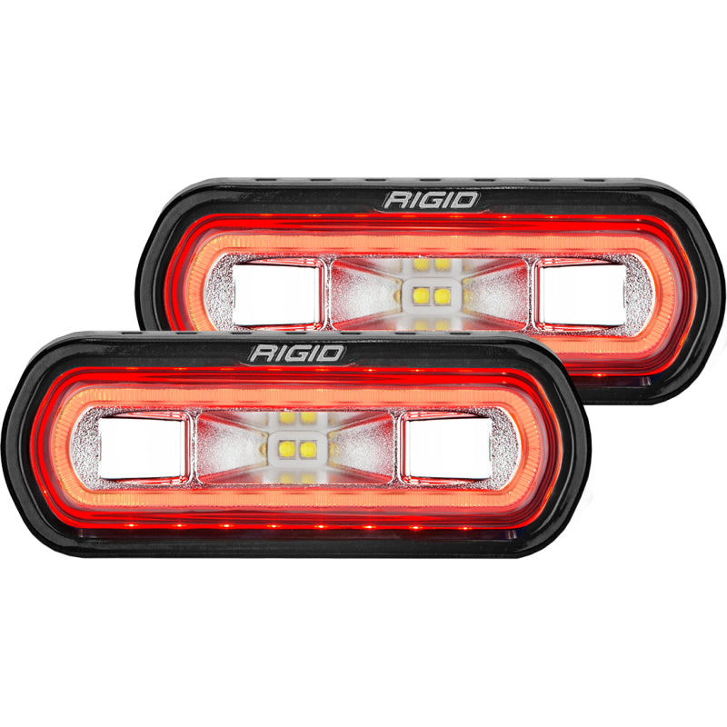 Rigid Industries Surface Mount - Red Halo (Pair) (part 53122)