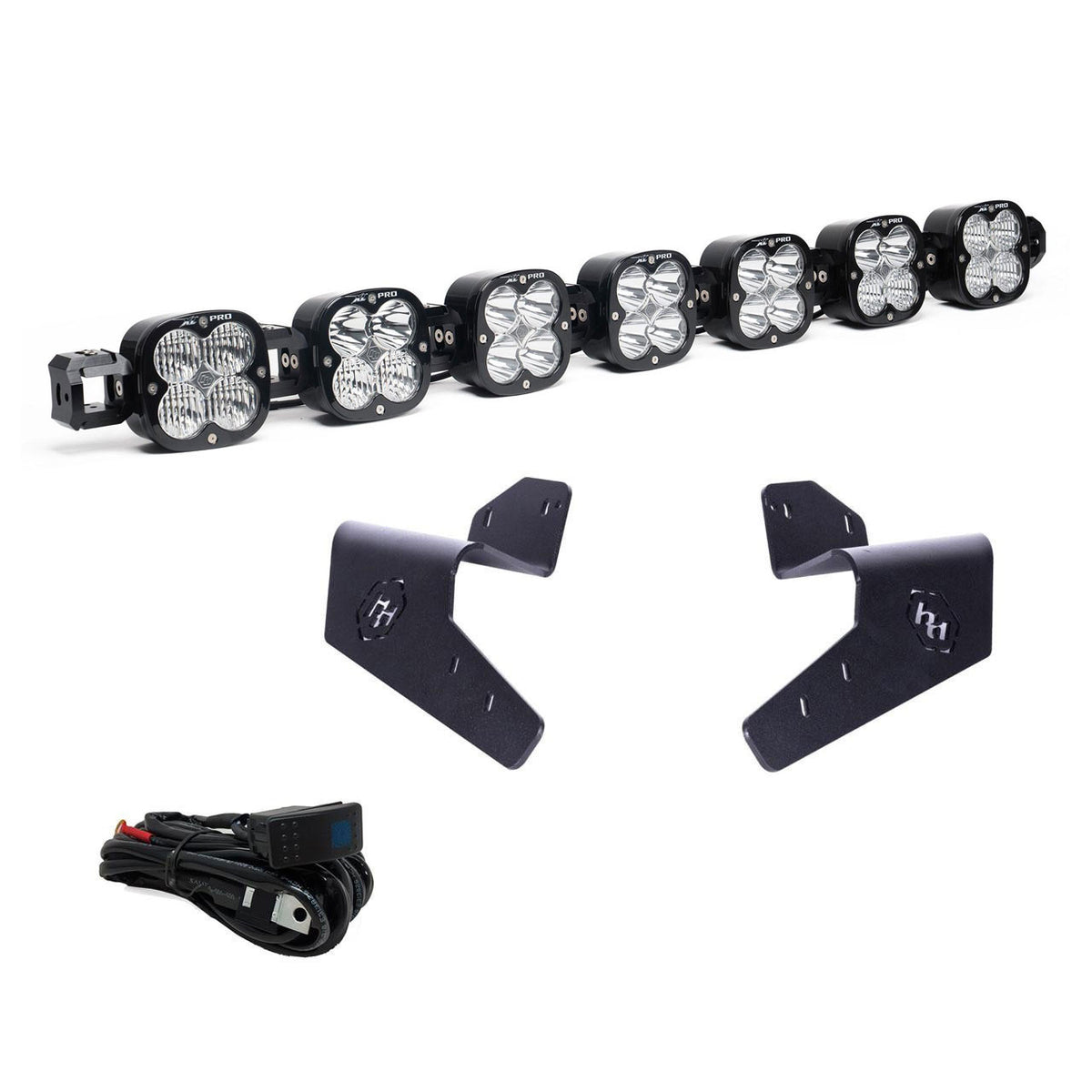 Baja Designs LED Light Kits - UTV & Side-by-Side - 24-26 Can-Am Maverick R 7XL Pro Linkable Roof Mount Kit (part 447892)