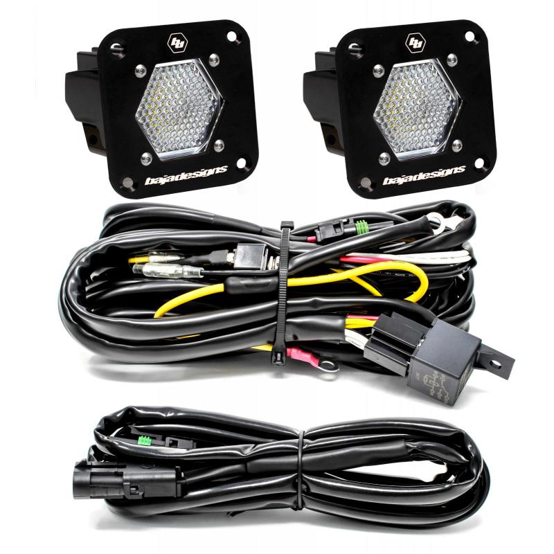 Baja Designs S1 LED Lights - S1 Work/Scene LED Light Backup Kit w/ Mounting Bracket Pair (part 387809)