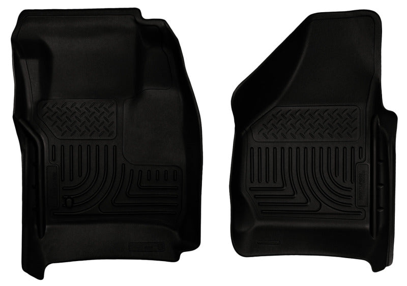 Husky Liners WeatherBeater Floor Liners - 08-10 Ford SuperDuty Regular/Super/Crew Cab WeatherBeater Black Floor Liners