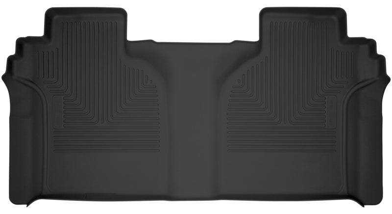 Husky Liners X-act Contour Floor Liners - Chevy Silverado & GMC Sierra 1500 - 19-23 Chevy Silverado 1500 CC X-Act Contour Black 2nd Seat Floor Liners (Full Coverage) (part 54201)