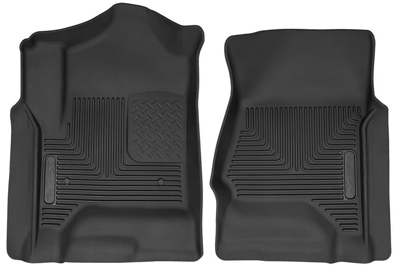Husky Liners X-act Contour Floor Liners - Chevy Silverado & GMC Sierra 1500 - 14 Chevrolet Silverado 1500 / GMC Sierra 1500 X-Act Contour Black Front Floor Liners (part 53111)