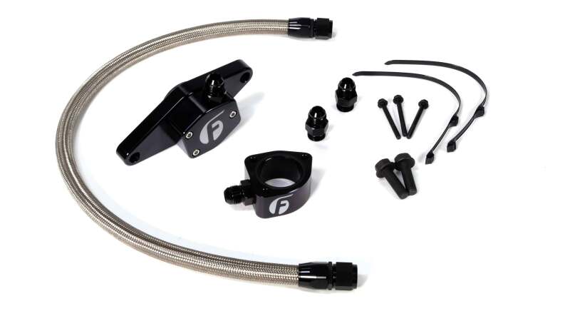 Fleece Performance Coolant Bypass Kit with Stainless Braided Line - 1998.5-2002 Dodge Ram 2500/3500 5.9L 24-Valve Cummins (VP44) - Fleece part FPE-CLNTBYPS-CUMMINS-VP-SS