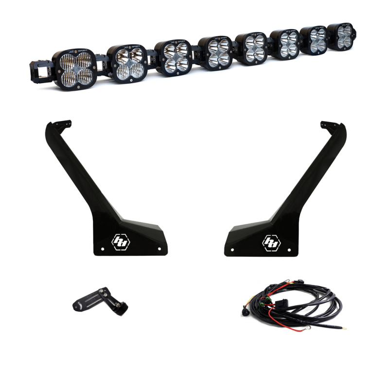 Baja Designs LED Light Kits - Jeep Wrangler & Gladiator - Jeep JL/JT Roof Bar LED Light Kit 8 XL Linkable (part 447664)