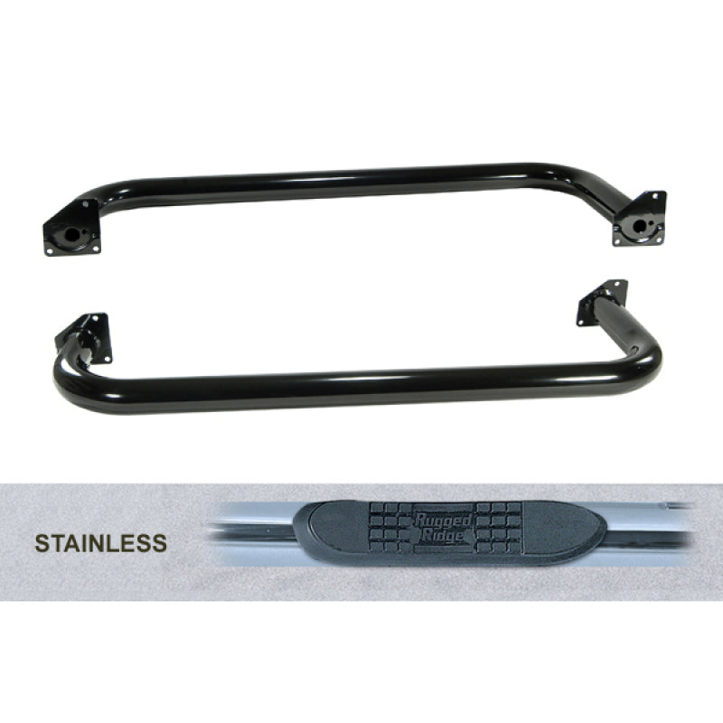 Rugged Ridge Side Steps | 1987-1995 Jeep Wrangler YJ