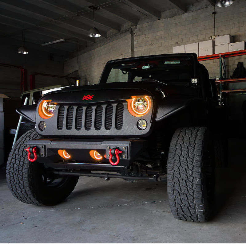 ORACLE Lighting 07-17 Jeep Wrangler LED Fog Halo Kit - Amber - 1177-005 - view 3