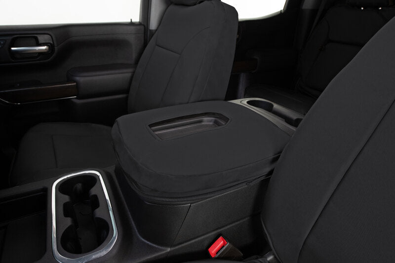 Covercraft 19-21 Chevrolet Silverado Endura PrecisionFit Custom Front Row Seat Covers - Black/Black - GTC4136ABENBK