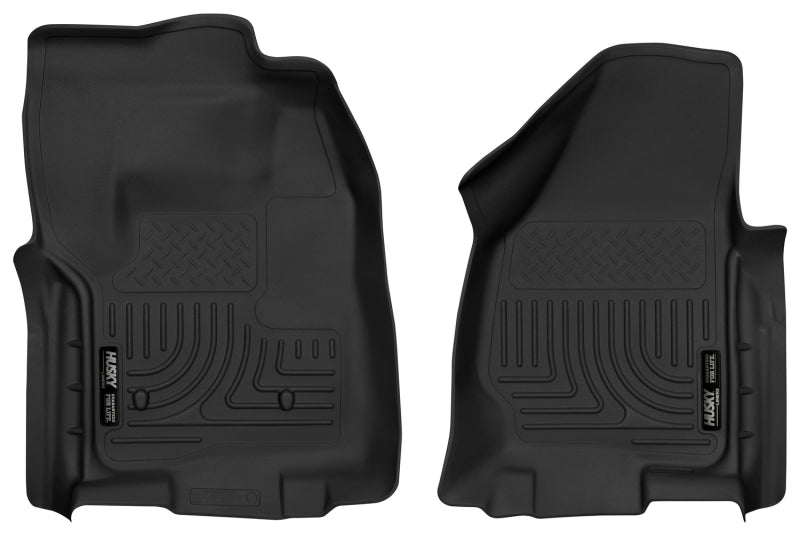 Husky Liners X-act Contour Floor Liners - 12-16 Ford F-250/F-350 Standard Cab w/o Trans Case Shifter XAC Black Front Floor Liners