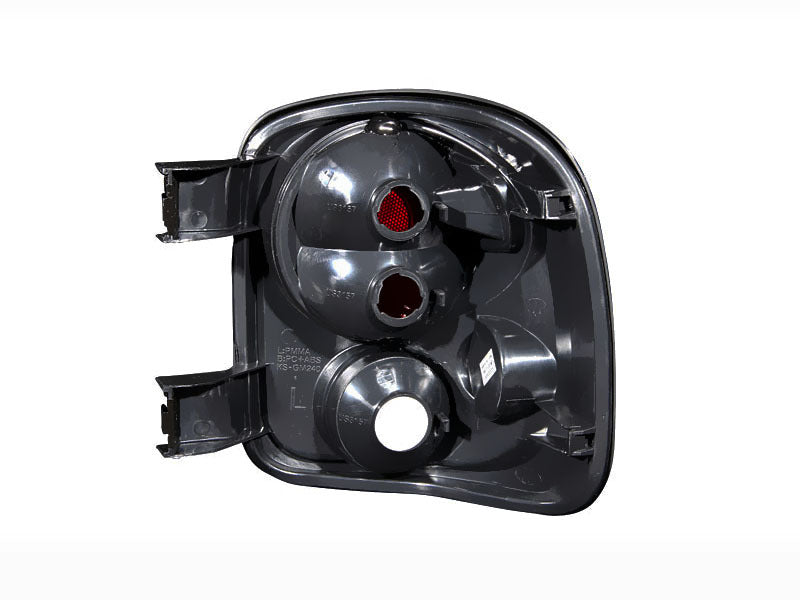 ANZO Euro Tail Lights, Chrome Housing, Smoke Lens - 1999-2004 Chevy Silverado 1500, 1999-2004 GMC Sierra 1500 - ANZO part 211162 view 2