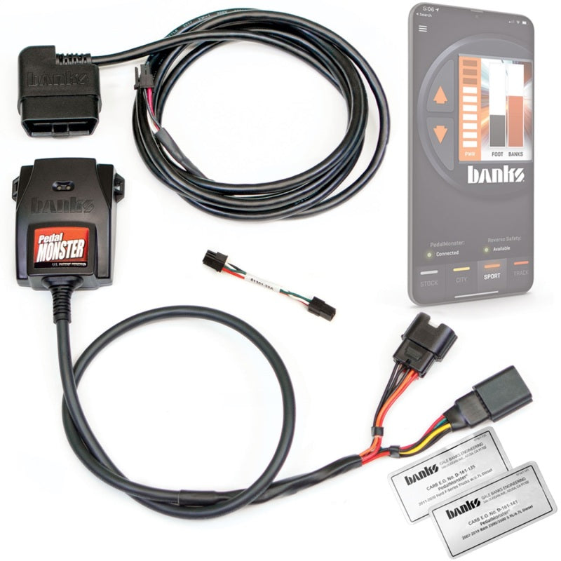 Banks Power PedalMonster Throttle Sensitivity Booster - CARB EO: 2007-2019 Ram HD / 2011-2020 Ford 6.7L - Stand-Alone (Phone App) (part 64310-C)