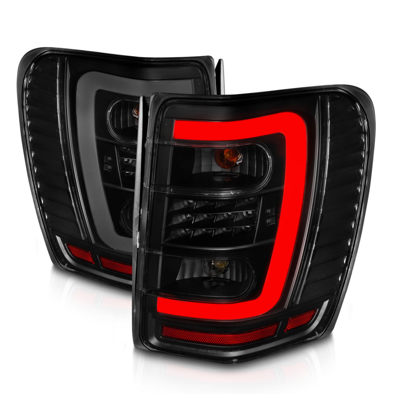 ANZO LED C-Bar Tail Lights, Black Housing, Smoke Lens - 1999-2004 Jeep Grand Cherokee - ANZO part 311395 view 5