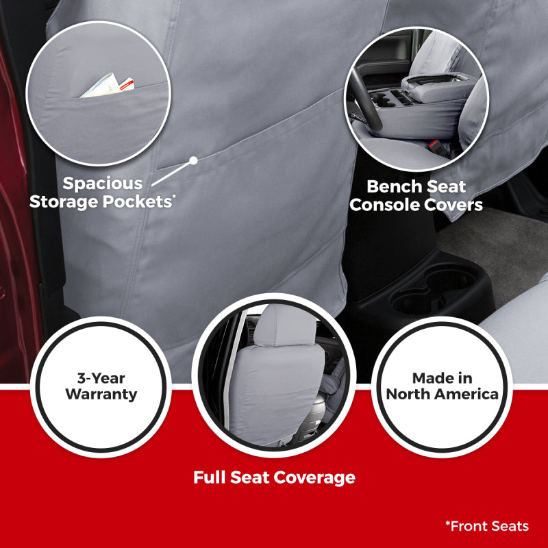 Covercraft 24-25 Toyota Tacoma SeatSaver Custom Seat Cover - Polycotton Charcoal - SS8553PCCH - view 4