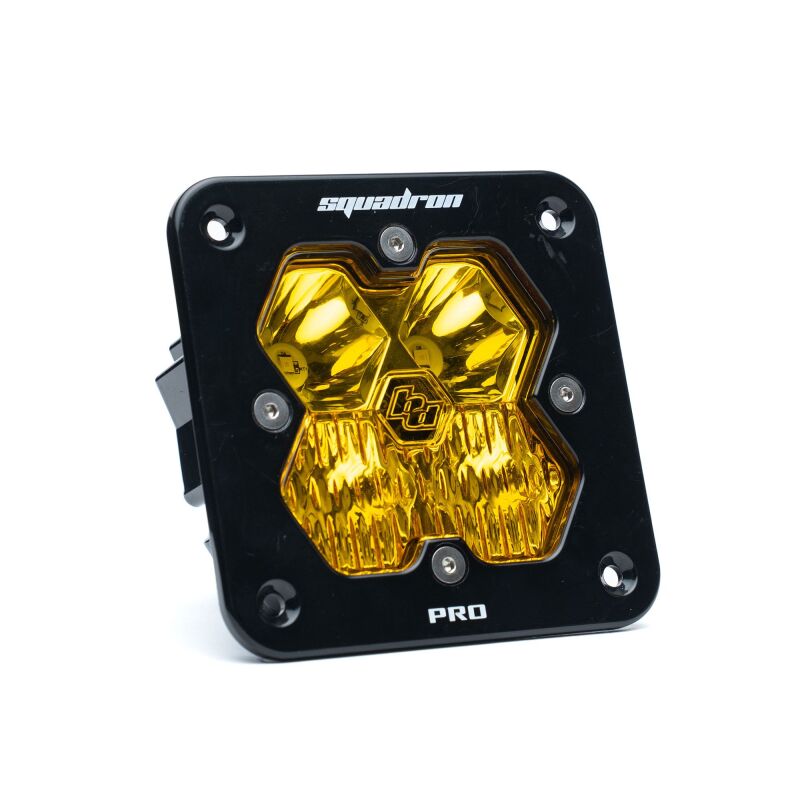 Baja Designs Squadron Pro LED Light Pods - Squadron 2.0 Pro LED Driving Flush Mount (Single Light) - Baja Amber (part 4910132)