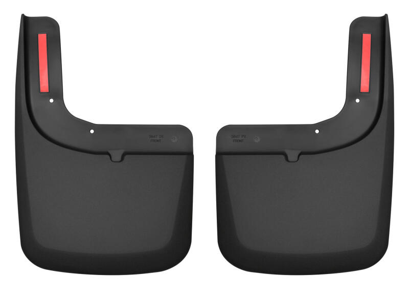 Husky Liners Custom-Molded Mud Guards - 2017 Ford F-250 / F-350 Super Duty Black Front Mud Guards (w/Flares)