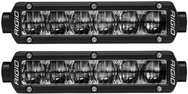 Rigid Industries 6in SR-Series SAE J583 Fog - White (Pair) (part 906703)