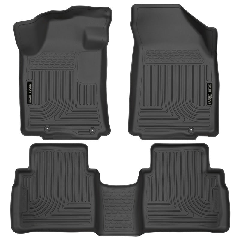 Husky Liners WeatherBeater Floor Liners - Nissan & Infiniti - 2016 Nissan Maxima WeatherBeater Front and Second Row Black Floor Liners (part 99621)
