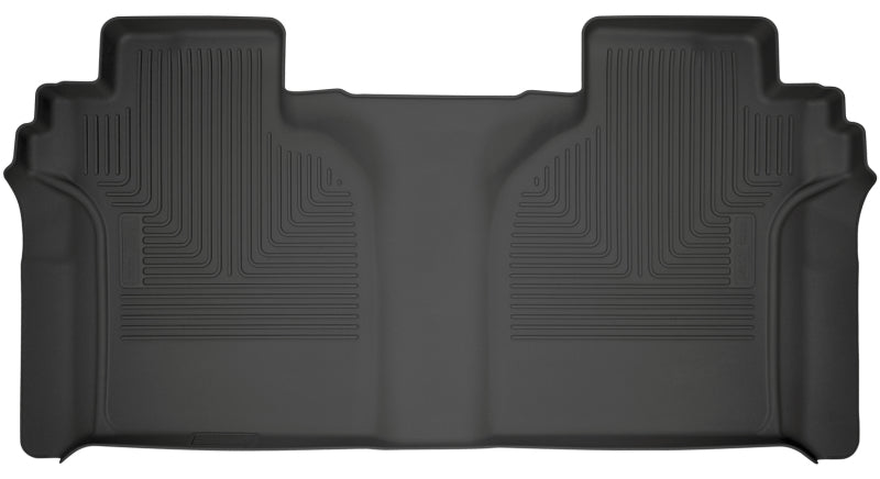 Husky Liners WeatherBeater Floor Liners - 2019 Chevrolet Silverado 1500 Crew Cab Black 2nd Row - part 14201