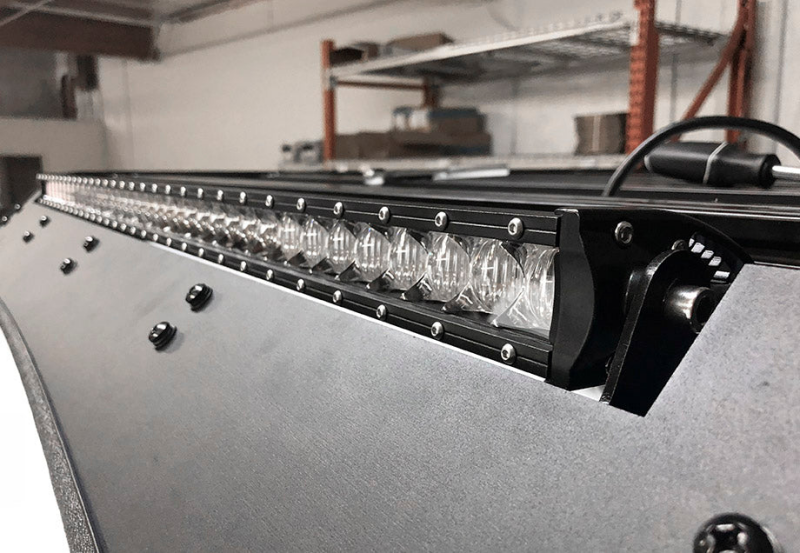 Cali Raised LED 40 Cut-Out Prinsu Roof Rack Slim LED Light Bar Bracket Kit - W/ 42 Inch Slim LED Light - CR2670