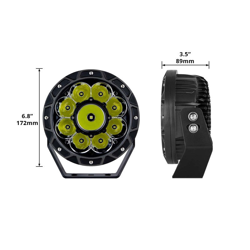 XKGLOW Combo Beam Offroad Round Work Light Kit 2pc 7in 44W - XK066007 - view 2