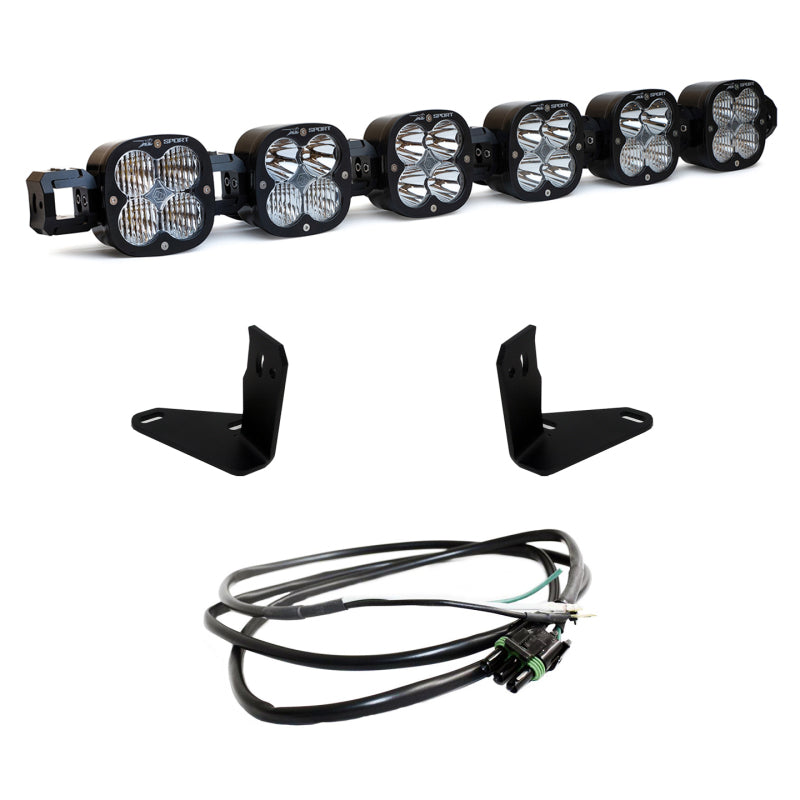 Baja Designs LED Light Kits - Ford Bronco - 2021+ Ford Bronco 6 XL Linkable Light Bar Kit Steel Bumper Mount w/Upfitter (part 447750UP)