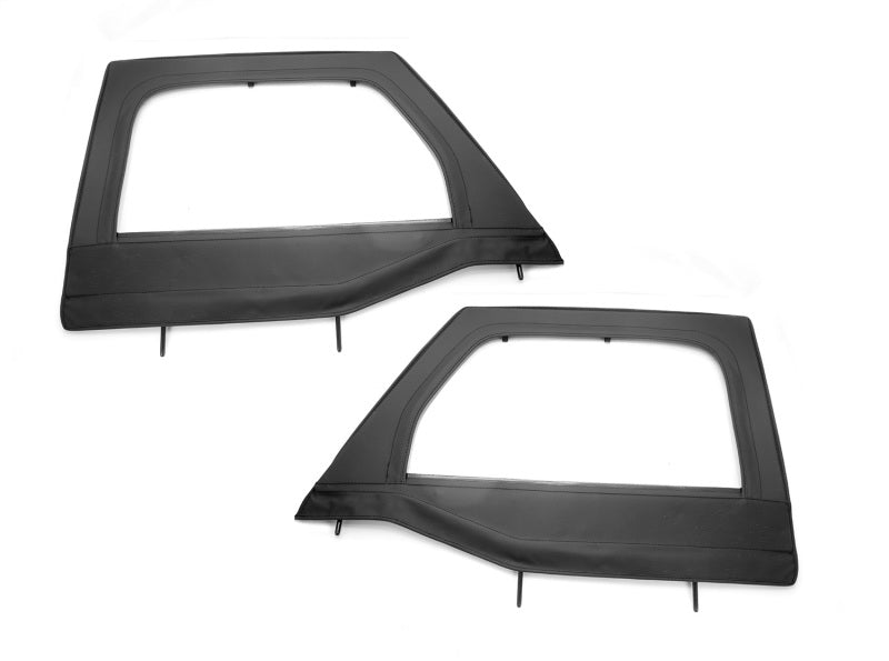 Rugged Ridge Upper Soft Door Kit Front Black Diamond for 2007-2018 Jeep Wrangler JK