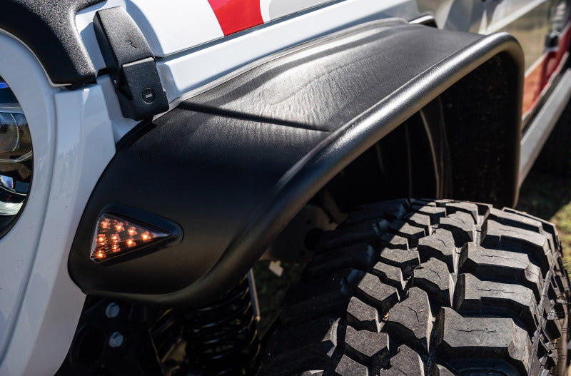 Bushwacker Flat Style Flares 4pc for 2020 Jeep Gladiator Launch Edition - Black
