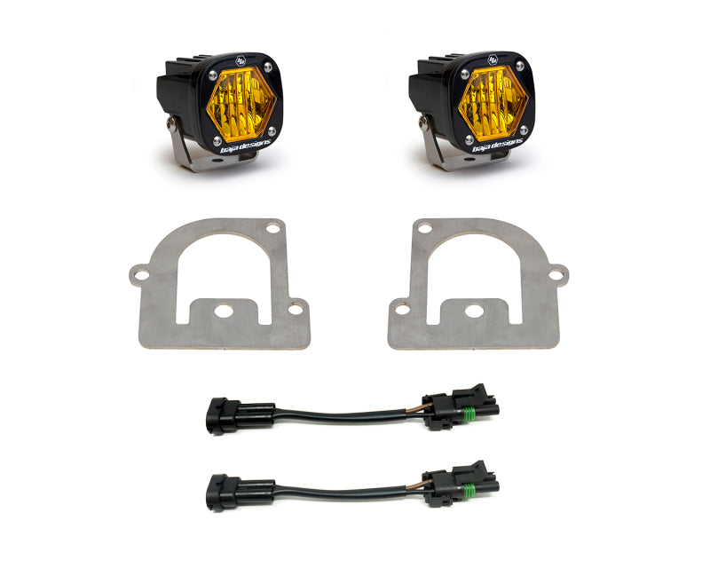 Baja Designs LED Light Kits - Ford Bronco - 21+ Ford Bronco Sport S1 WC LED Fog Pocket Light Kit - Amber (part 447683)