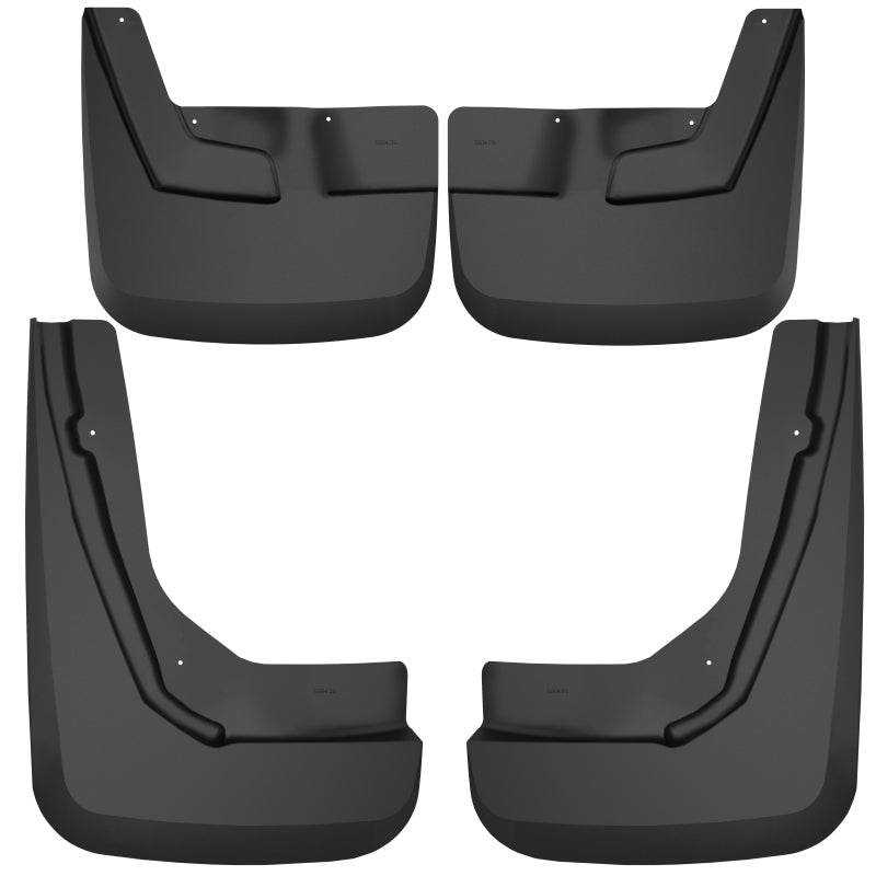 Husky Liners Custom-Molded Mud Guards - Chevy Tahoe/Suburban, GMC Yukon & Cadillac Escalade - 21-23 Suburban/Tahoe/Yukon XL w/o Power Running Boards Front/Rear Mud Guards - BLK (part 58246)
