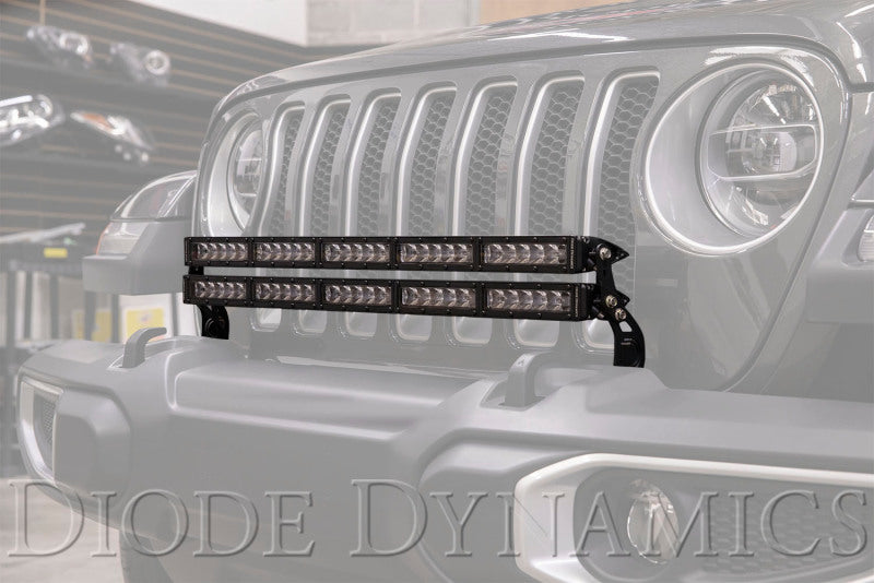 Diode Dynamics 18-21 Jeep JL Wrangler/Gladiator SS30 Bumper Bracket Kit - White Combo Dual - DD6085 - view 7