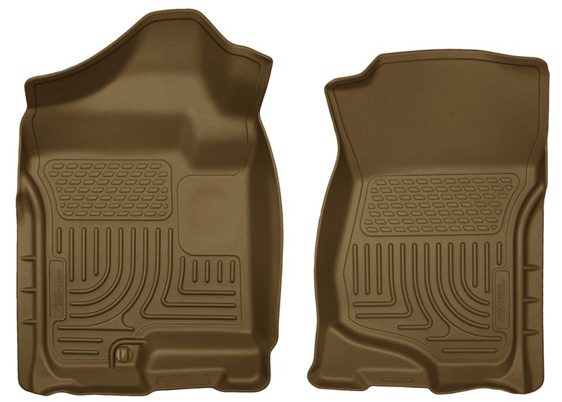 Husky Liners WeatherBeater Floor Liners - Chevy Tahoe/Suburban, GMC Yukon & Cadillac Escalade - 07-14 Cadillac Escalade ESV/EXT Weatherbeater Tan Front Floor Liners (part 18203)