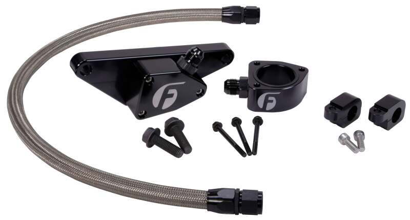 Fleece Performance Coolant Bypass Kit with Stainless Braided Line (Manual Transmission) - 2003-2007 Dodge Ram 2500/3500 5.9L Cummins (Manual) - Fleece part FPE-CLNTBYPS-CUMMINS-MAN-SS