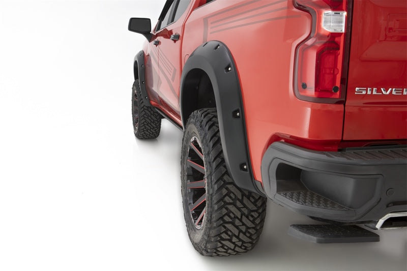 Bushwacker Pocket Style Flares 4pc for 2019-2021 Chevy Silverado 1500 - Black - view 5