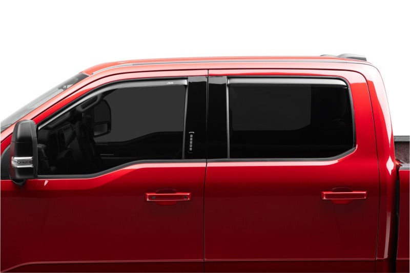 AVS Ventvisor Front & Rear Window Deflectors 4pc for 2017-2018 Ford F-250 Super Duty Supercrew - Smoke - view 4