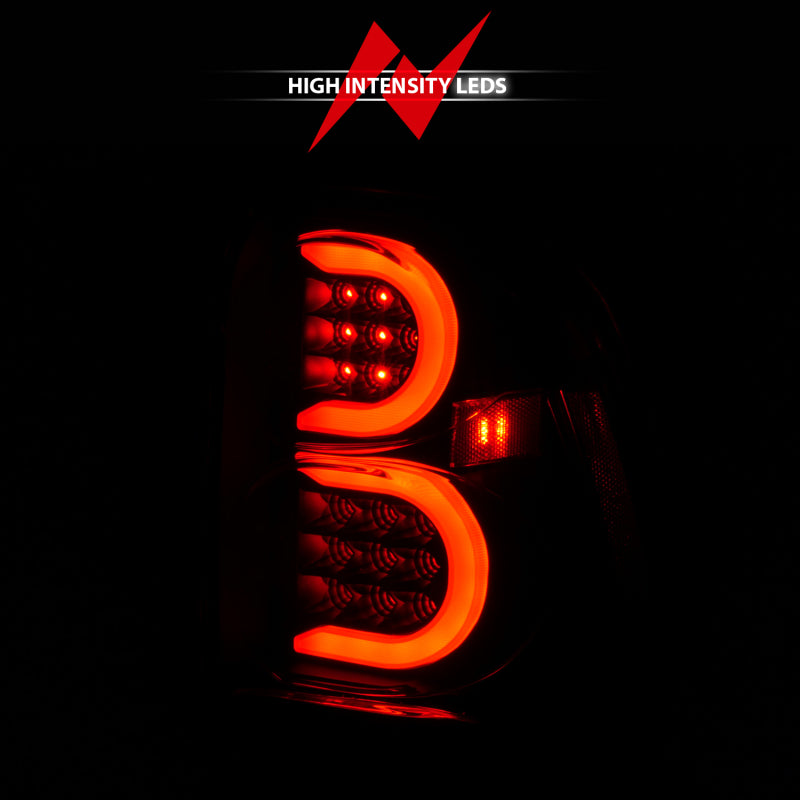 ANZO LED C-Bar Tail Lights, Black Housing, Smoke Lens - 2002-2009 Chevy Trailblazer - ANZO part 311372 view 5