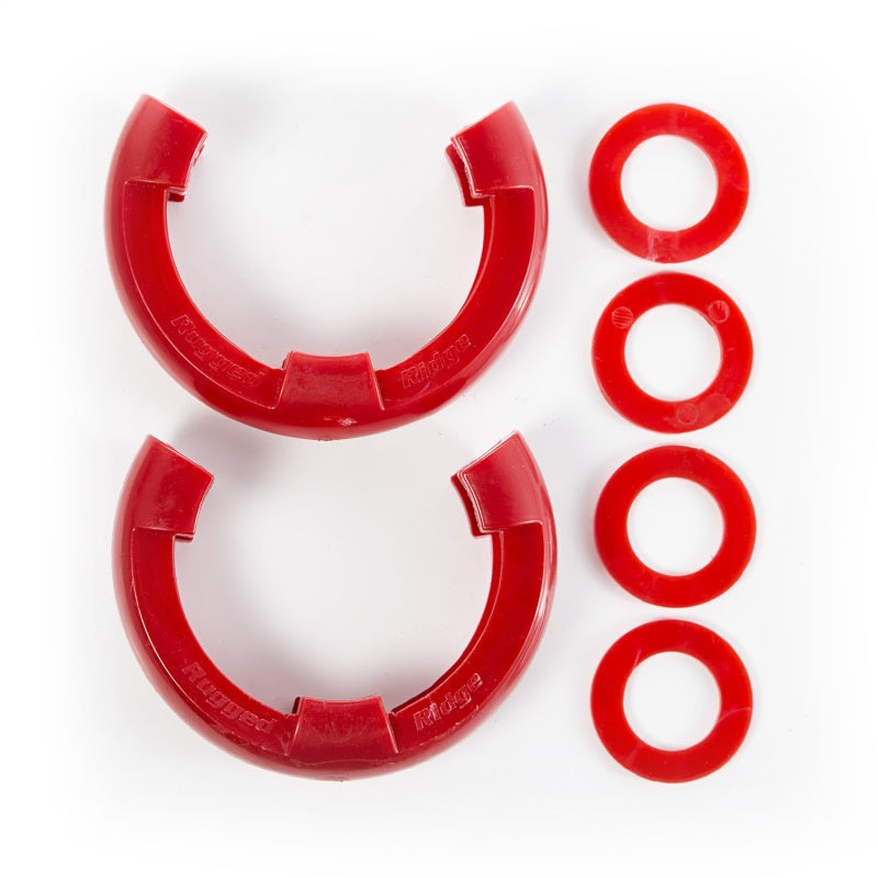 Rugged Ridge Red 3/4in D-Ring Isolator Kit | Universal Fit