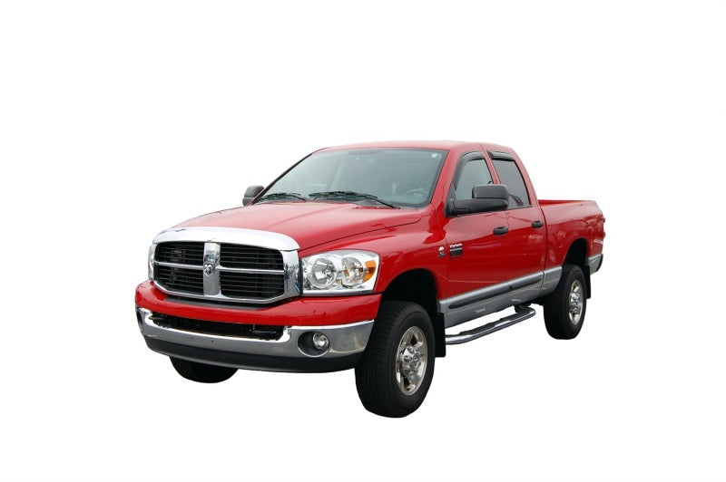 AVS Ventvisor In-Channel Front & Rear Window Deflectors 4pc for 2002-2008 Dodge RAM 1500 Quad Cab - Smoke - view 3
