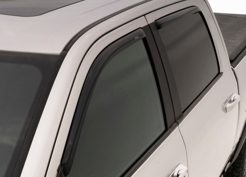 AVS Ventvisor In-Channel Front & Rear Window Deflectors 4pc for 2000-2004 Nissan Frontier Crew Cab - Smoke - view 4