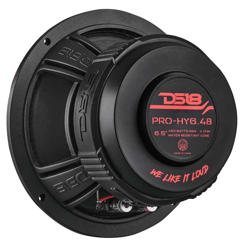 DS18 6.5in Coaxial Speakers - 225W RMS, 4 Ohm - PRO-HY6.4B