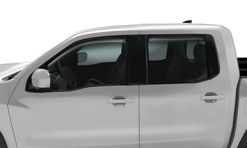 AVS Ventvisor In-Channel Window Deflectors - 4pc for 2022 Nissan Frontier Crew Cab - Smoke - view 3
