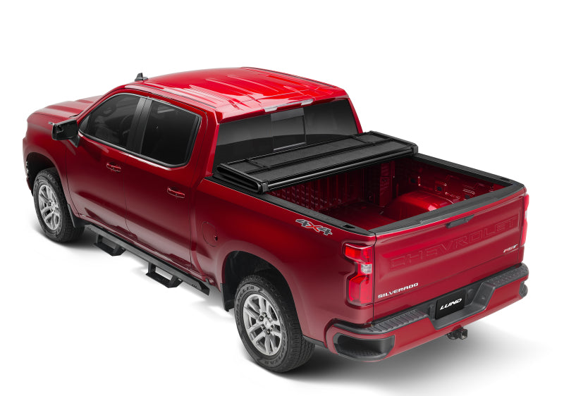 Lund 5.5ft. Bed Hard Fold Tonneau Cover with Bracket Kit for 2004-2015 Nissan Titan - Black - view 3