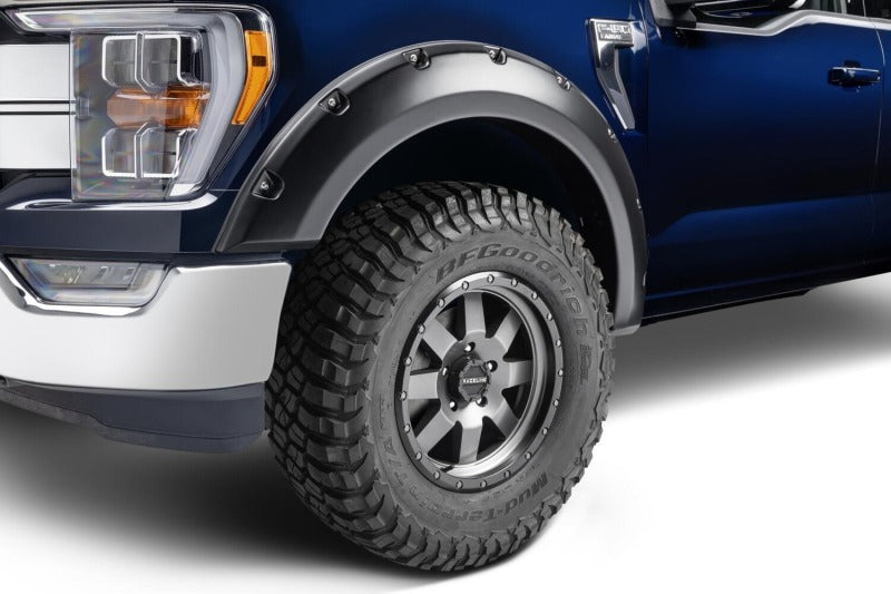 Bushwacker Pocket Style Flares 4pc for 2021 Ford F-150 (Excl. Lightning) - Black - view 3