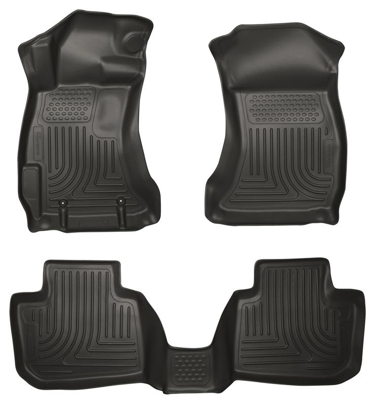 Husky Liners WeatherBeater Floor Liners - Subaru - Subaru 12-14 Impreza/2015 WRX/STi WeatherBeater Combo Front&2nd Row Black Floor Liners (part 99801)