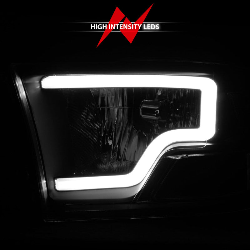 ANZO Crystal C-Bar Headlights, Black - 2009-2018 Ram 1500, 2010-2018 Ram 2500/3500 (For dual light models) - ANZO part 111515 view 5