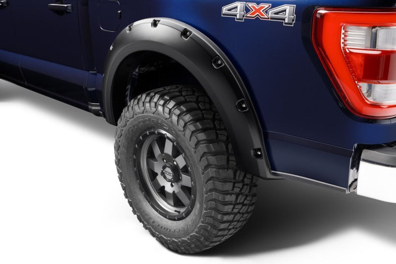 Bushwacker Pocket Style Flares 4pc for 2021 Ford F-150 (Excl. Lightning) - Black - view 4