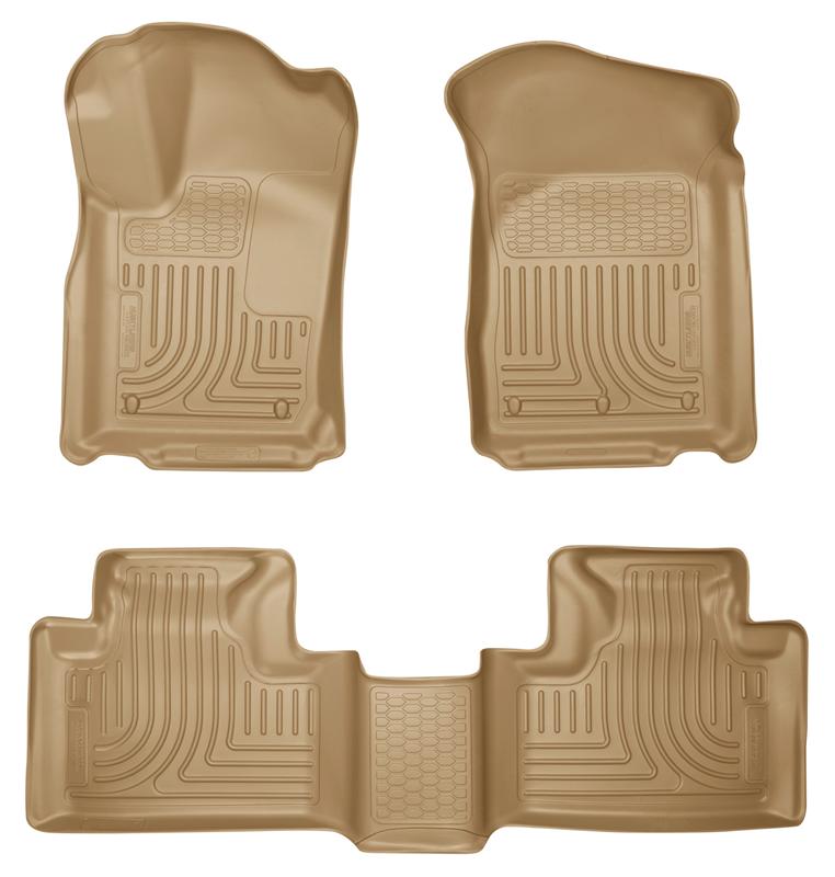 Husky Liners WeatherBeater Floor Liners - Jeep, Dodge, Ram & Chrysler - 11-13 Dodge Durango / 11-13 Jeep Grand Cherokee WeatherBeater Combo Tan Floor Liners (part 99053)