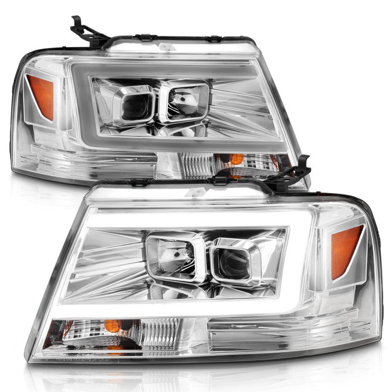ANZO Projector C-Bar Headlights, Chrome - 2004-2008 Ford F-150 - ANZO part 111542 view 2
