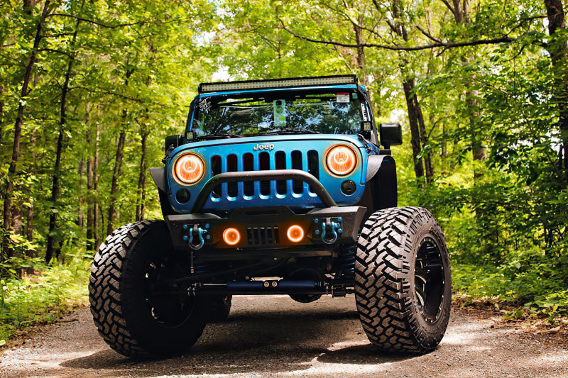 ORACLE Lighting 07-17 Jeep Wrangler LED Fog Halo Kit - Amber - 1177-005 - view 5